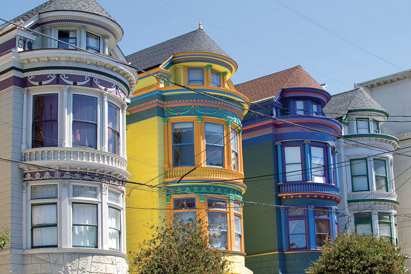 image Etats Unis Californie San Francisco maisons victoriennes de couleur  it